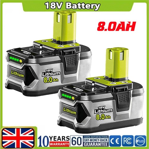 2pack 0ah for - 8.0ah, ryobi
