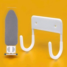 Ironing Board Hanger Kitchen Wall Mounted Tidy Storage Unit White《●》FREE Postage