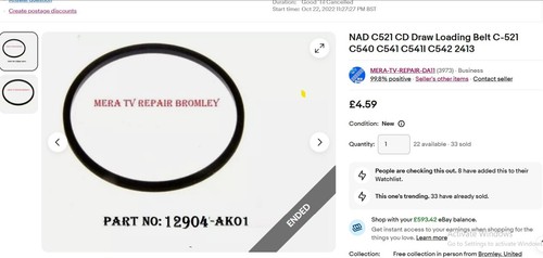 Nad c521i draw loading belt - draw,