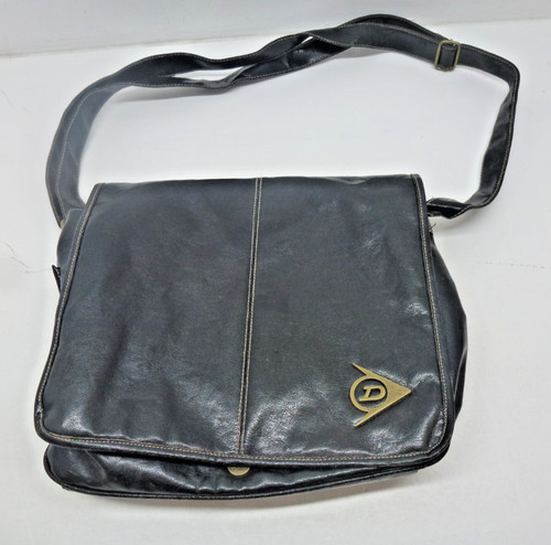 Vintage black faux leather - faux,