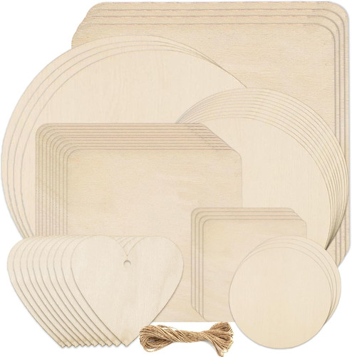 46pcs unfinished blank - unfinished, wood