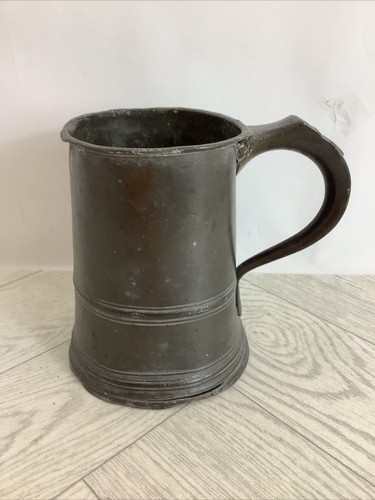 Antique english pewter pint - english,