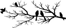 ESTART Metal Birds Wall Art