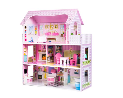 Wooden dolls house - , complete