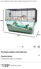Savic Habitat XL NAVY Blue Rodent hamster Cage