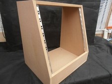 10u UNIT 19"  INCH ANGLED RACK CABINET RECORDING STUDIO FURNITURE FLAT PACK