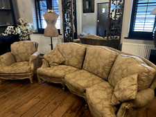 Antique French Bergere Curved