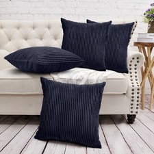 4 Pack Stripe Velvet Cushion