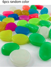 Extra Large  GLOW IN THE DARK STONES PEBBLES LUMINOUS GARDEN AQUARIUM FISH TANK