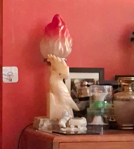 Art deco cockatoo table lamp - cockatoo,