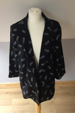 Henry Holland Black Pineapple Print Open Blazer Size Uk 16Excellent Condition