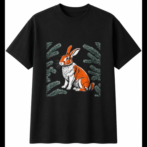 Graphic lop rabbit - graphic, in