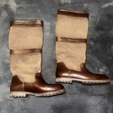 Welligogs Sloane Mocha Waterproof Leather Boots UK4/eu 37 good Condition 