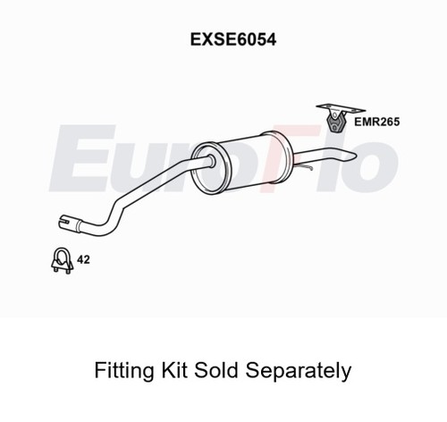 Rear muffler silencer insert - rear,