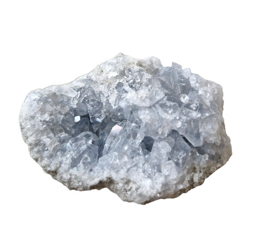 Blue celestite quartz crystal - blue,