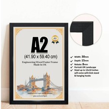 Black A2 Photo Frame Without