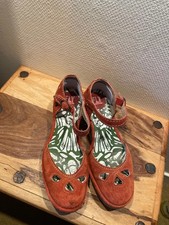 Fly London platform sandals orange green