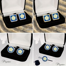 YORKSHIRE ROSE COUNTY FLAG MEN’S CUFFLINKS / TIE SLIDE SET + GIFT BOX ENGRAVING