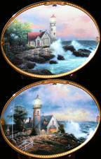 2 new plates: Thomas Kinkade's Scenes Of Serenity; Hope's + Lighthouse Cottage