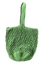 HAND CROCHETED GREEN TOTE BAG