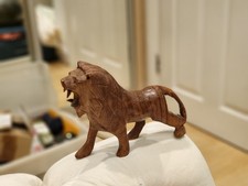 Spectacular Wooden Lion Ornament