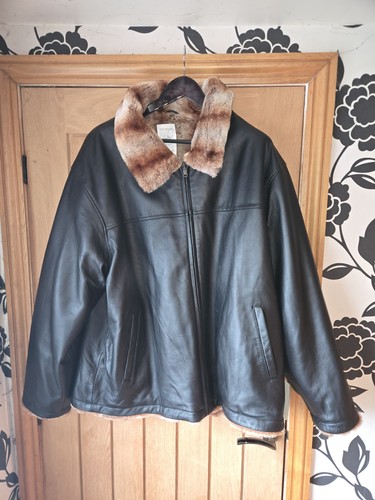 Leather flying jkt - (style),