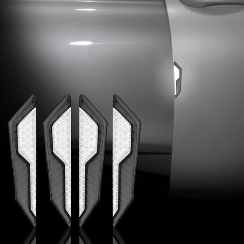 White reflective car door - white,