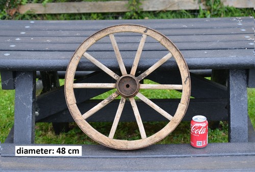 Vintage old wooden cart wagon