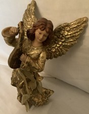 Vintage Angel Decoration Hanging Antique Look Gold Christmas Decoration