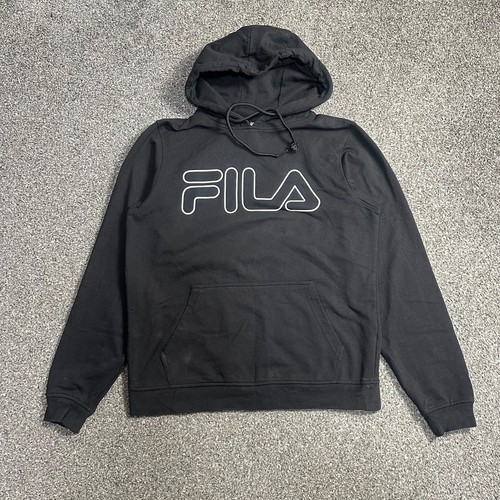 Fila black pullover hoodie - fila,