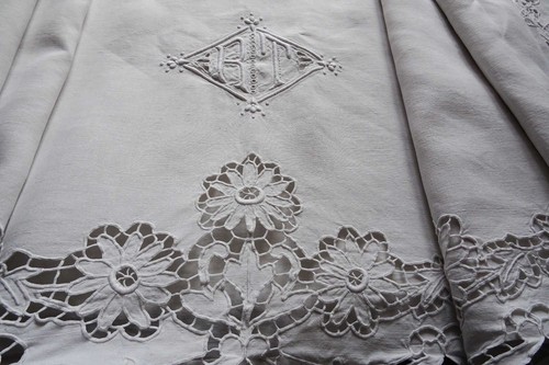 French pure linen sheet - linen, with