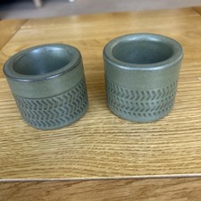 2x Vintage Denby Chevron Egg