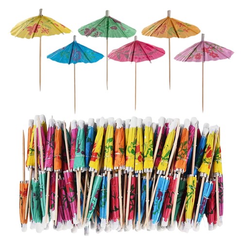 Paper cocktail umbrellas - umbrellas, 50pcs