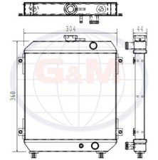 Radiator for KUBOTA Midi