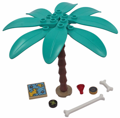 Lego dark turquoise palm tree - dark,