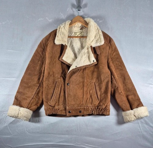 Vtg leather sheepskin 3 - vtg, b-3