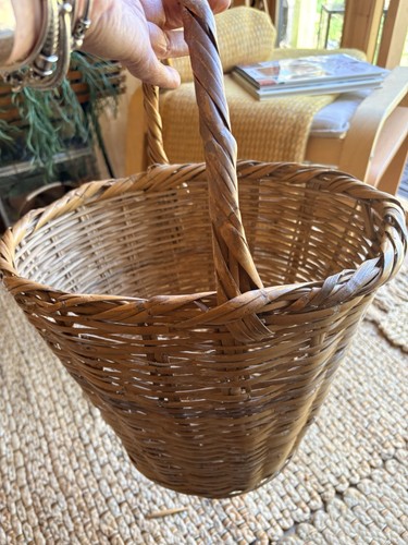Vintage french wicker basket - vintage,