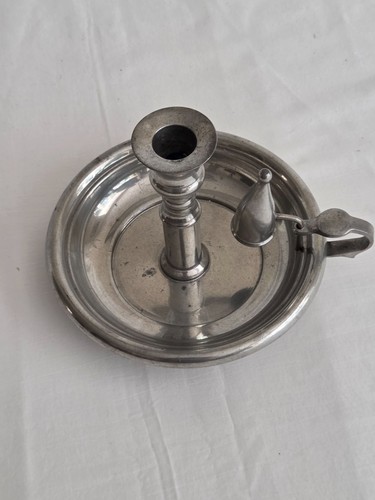 Vintage pewter chamberstick - vintage,