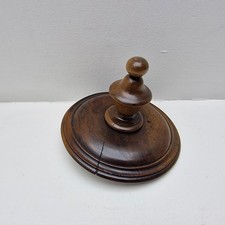 Antique Victorian Turned Walnut Newel Post Finial Decorative Cap ~20 cm Diameter