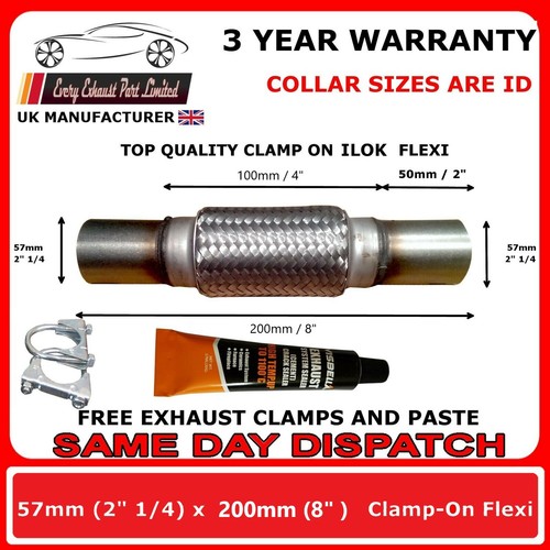 57 x 200mm exhaust - 2.25,