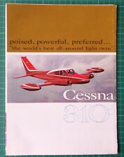 Cessna 310D brochure long 12 page foldout!