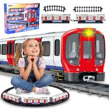 Kid 17PCs Subway Locomotive Toy Playset With Light Sound Model Railways & Trains