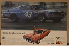 1969 Ford Cobra Torino Car Automobile Print Ad Big Vee Cube 43 Petty