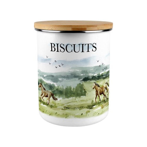 Wild horses biscuit tin - horses,
