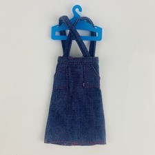 Sindy Doll Vintage 1981 Separates Denim Pinafore Dress Pedigree #44032 Clothes