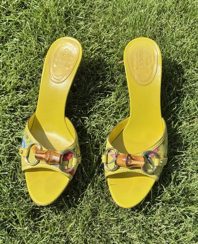 Gucci yellow leather flora - gucci,