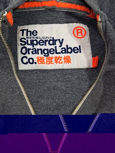 Superdry orange label zip - label,