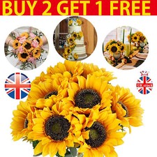 7 Heads Sunflowers Artificial