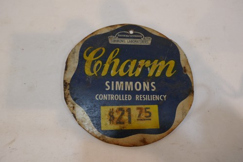 Vintage tin simmons mattress - tin,