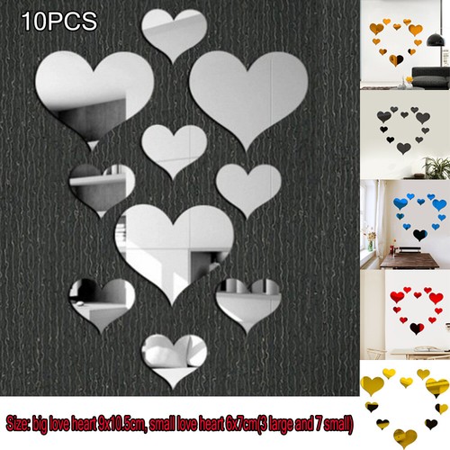 Art heart shape mirror wall - art,